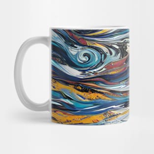 Abstract, Marble, Watercolor, Colorful, Vibrant Colors, Textured Painting, Texture, Gradient, Wave, Fume, Wall Art, Modern Art Mug